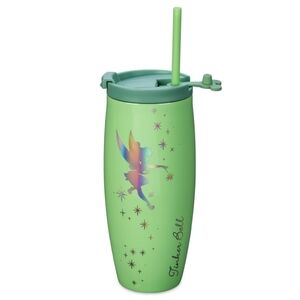 Disney TINKER BELL Iridescent Stainless Steel Straw Tumbler - NWT